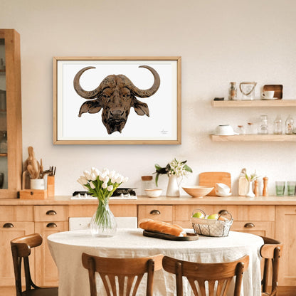 Cape Buffalo Indoor & Outdoor HD Silk Poster - HD Printing