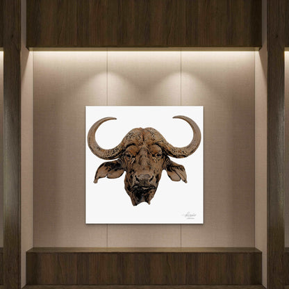 Cape Buffalo Satin Stretched Canvas Print - HD Printing