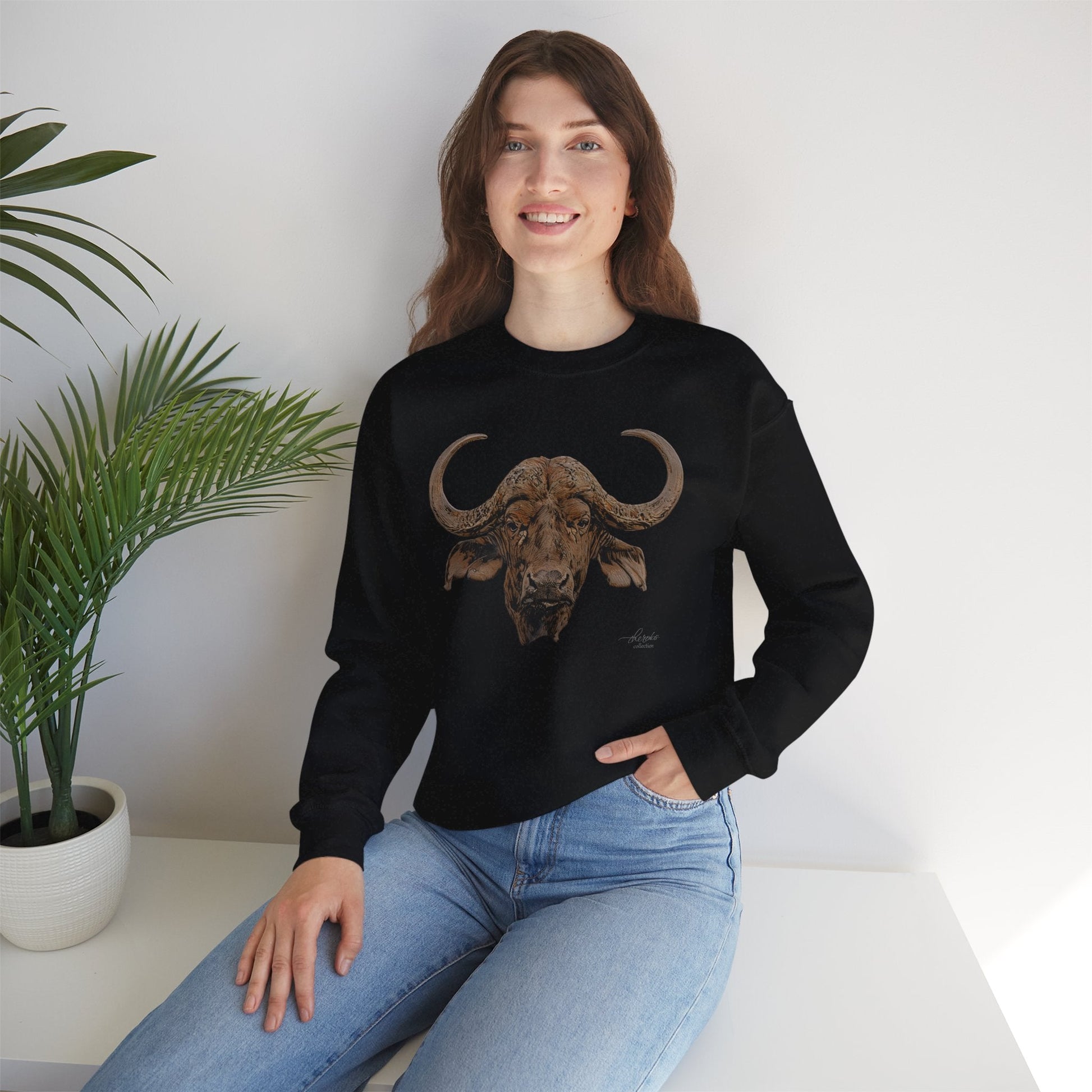Cape Buffalo Unisex Heavy Sweatshirt - HD Printing