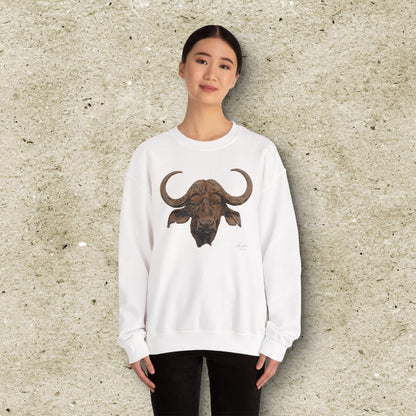 Cape Buffalo Unisex Heavy Sweatshirt - HD Printing