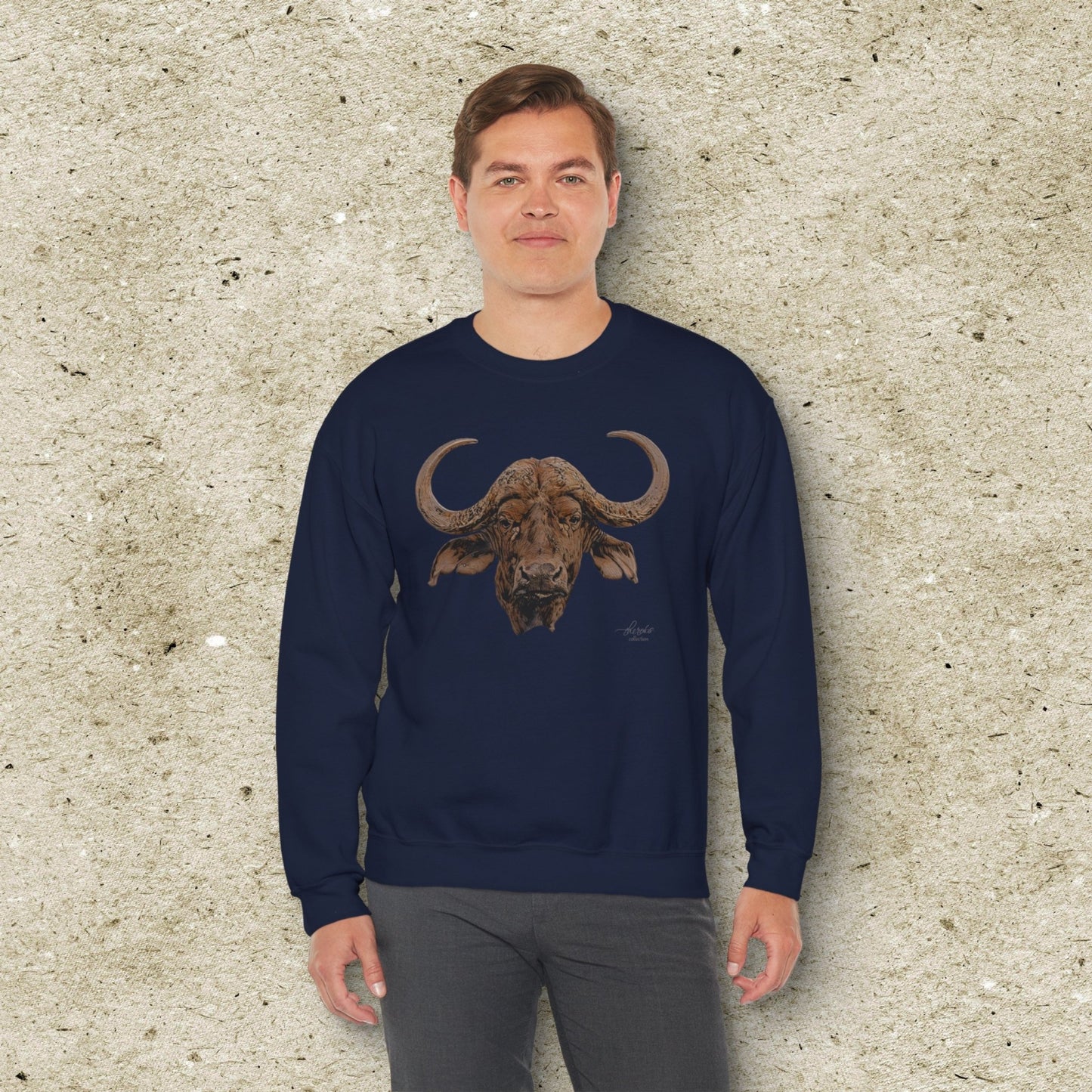 Cape Buffalo Unisex Heavy Sweatshirt - HD Printing