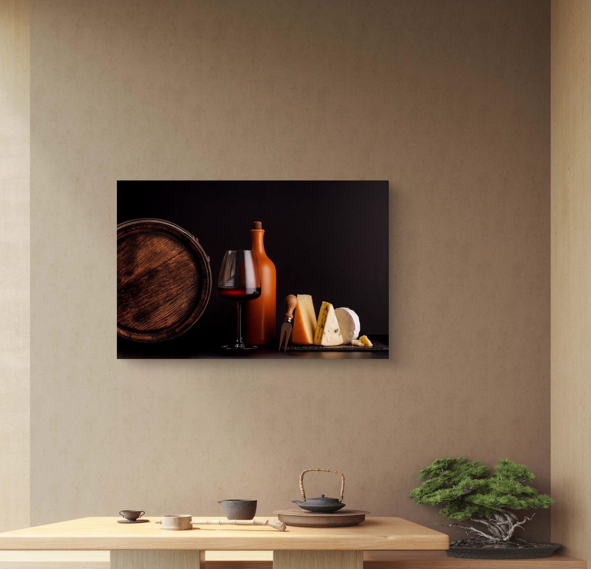 Cheese & Wine Canvas Print - HD Printing