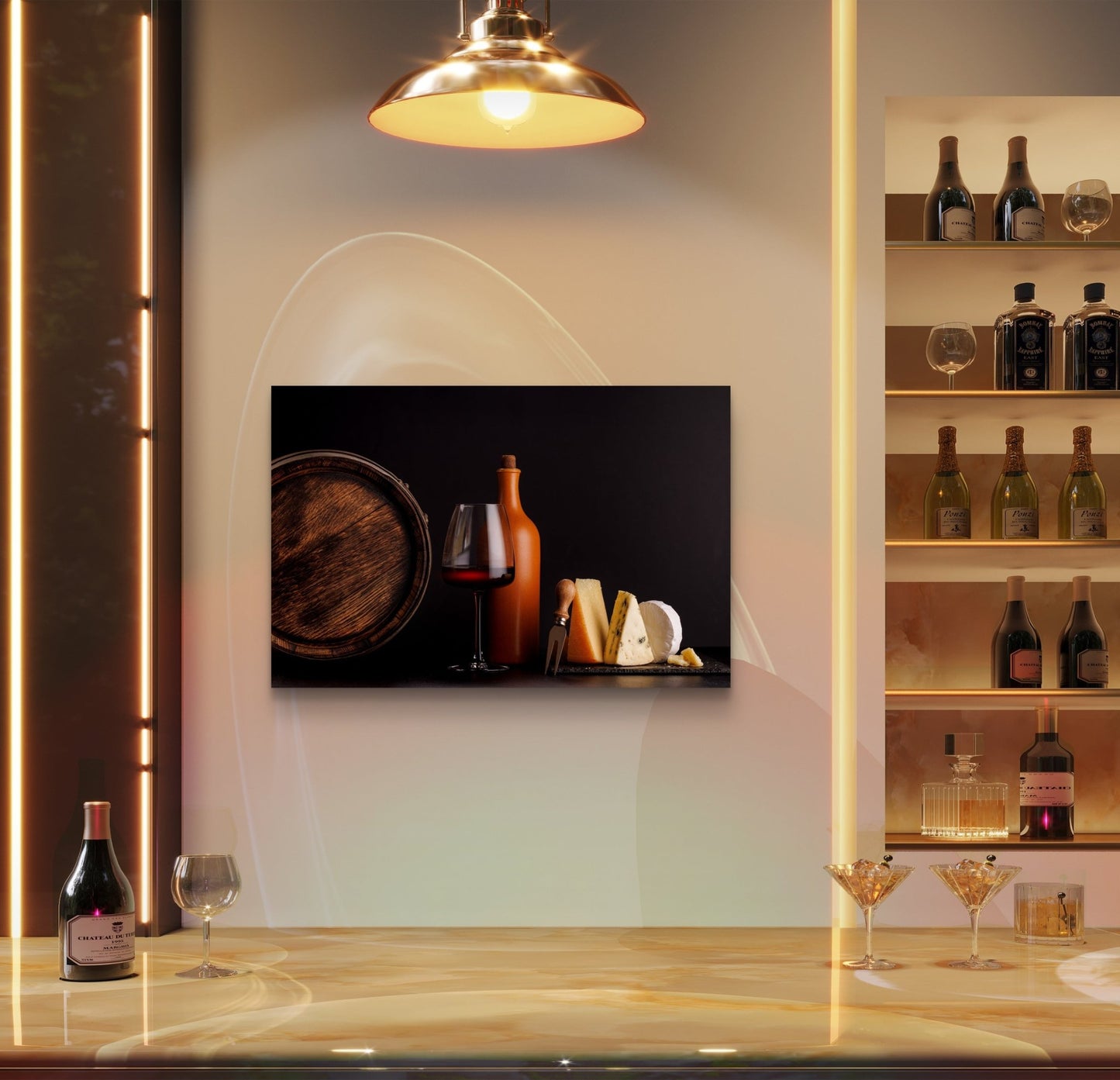 Cheese & Wine Canvas Print - HD Printing