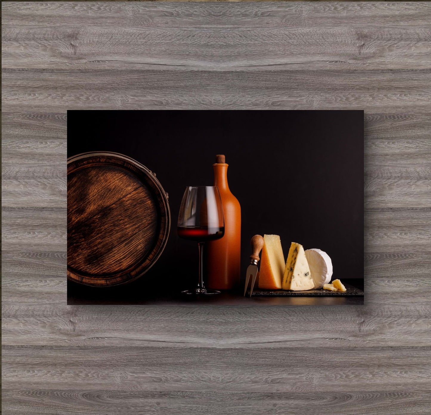 Cheese & Wine Silk Poster - HD Printing