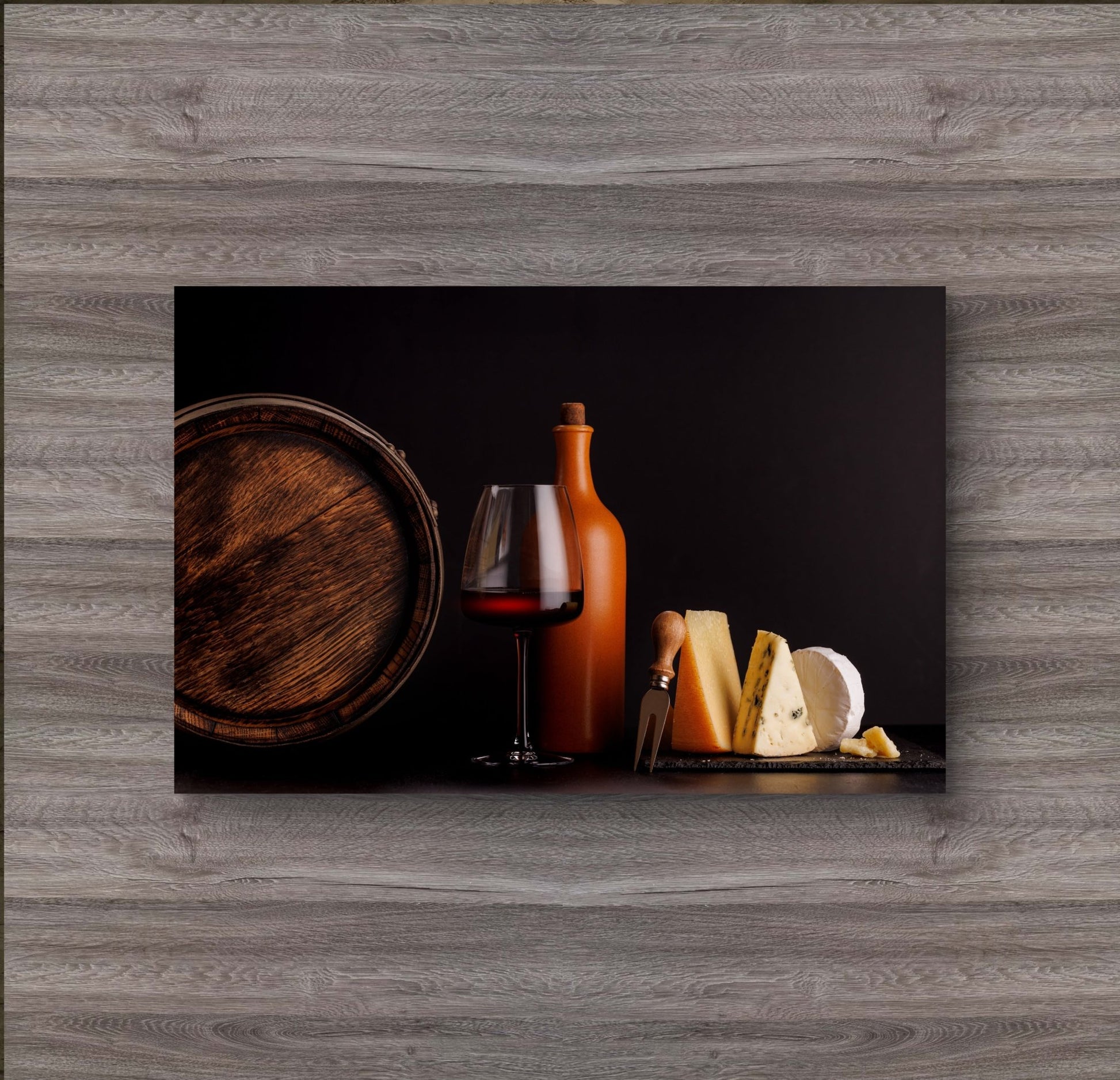 Cheese & Wine Silk Poster - HD Printing