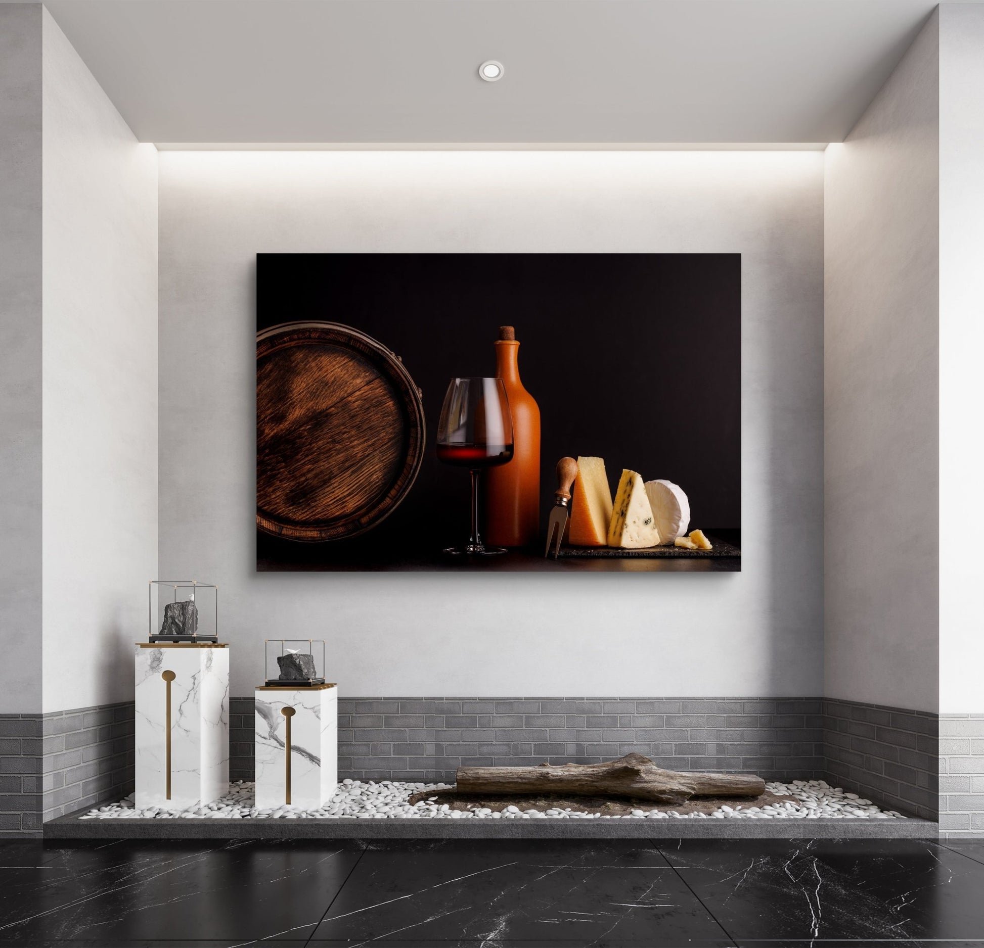 Cheese & Wine Silk Poster - HD Printing