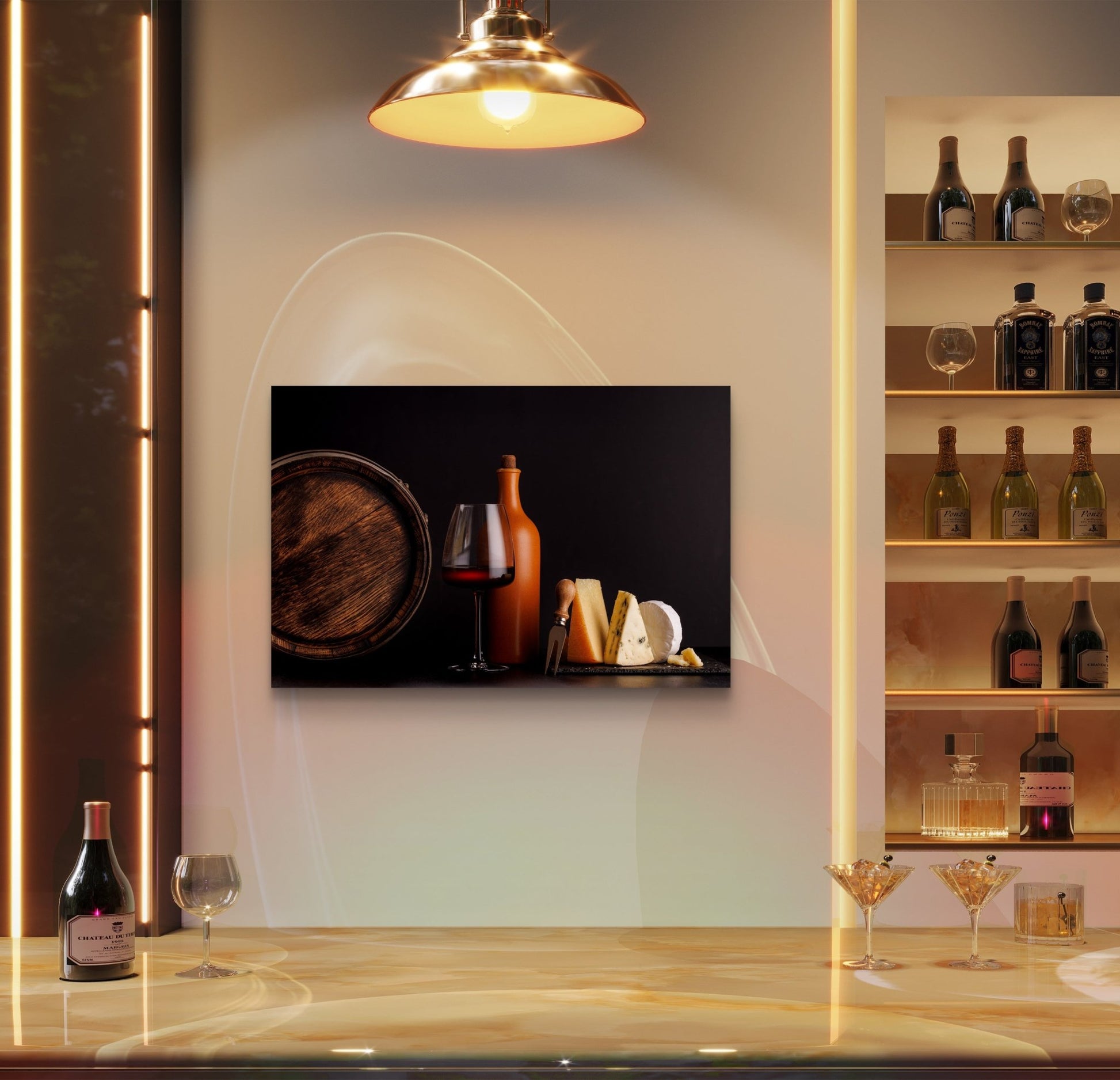 Cheese & Wine Silk Poster - HD Printing