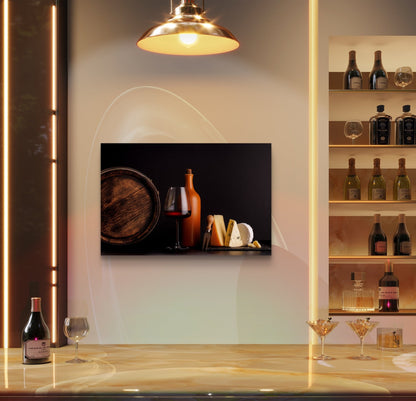 Cheese & Wine Silk Poster - HD Printing