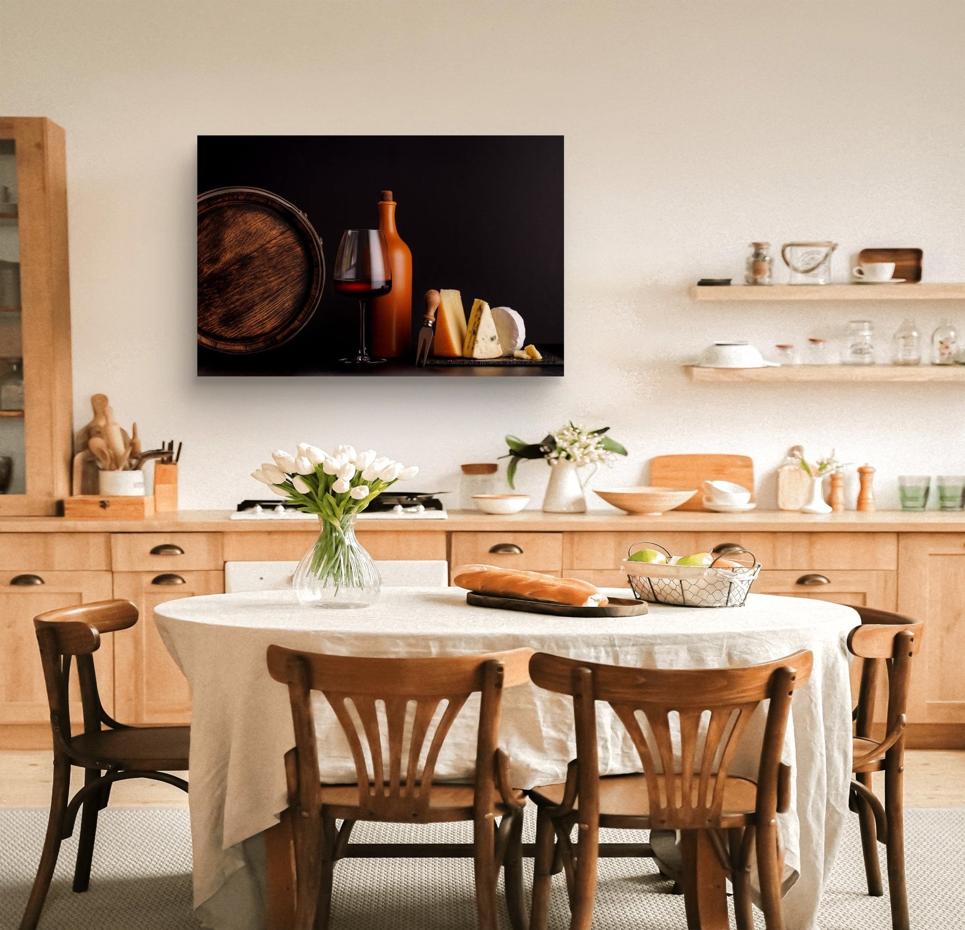 Cheese & Wine Silk Poster - HD Printing