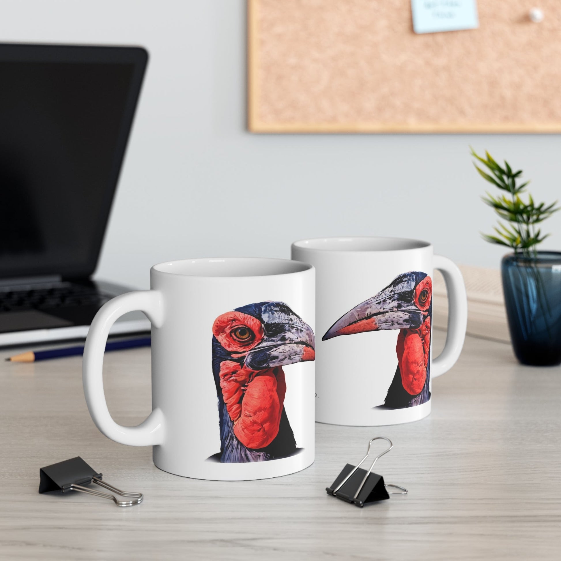 Colour African Hornbill Ceramic 11oz Mug - HD Printing