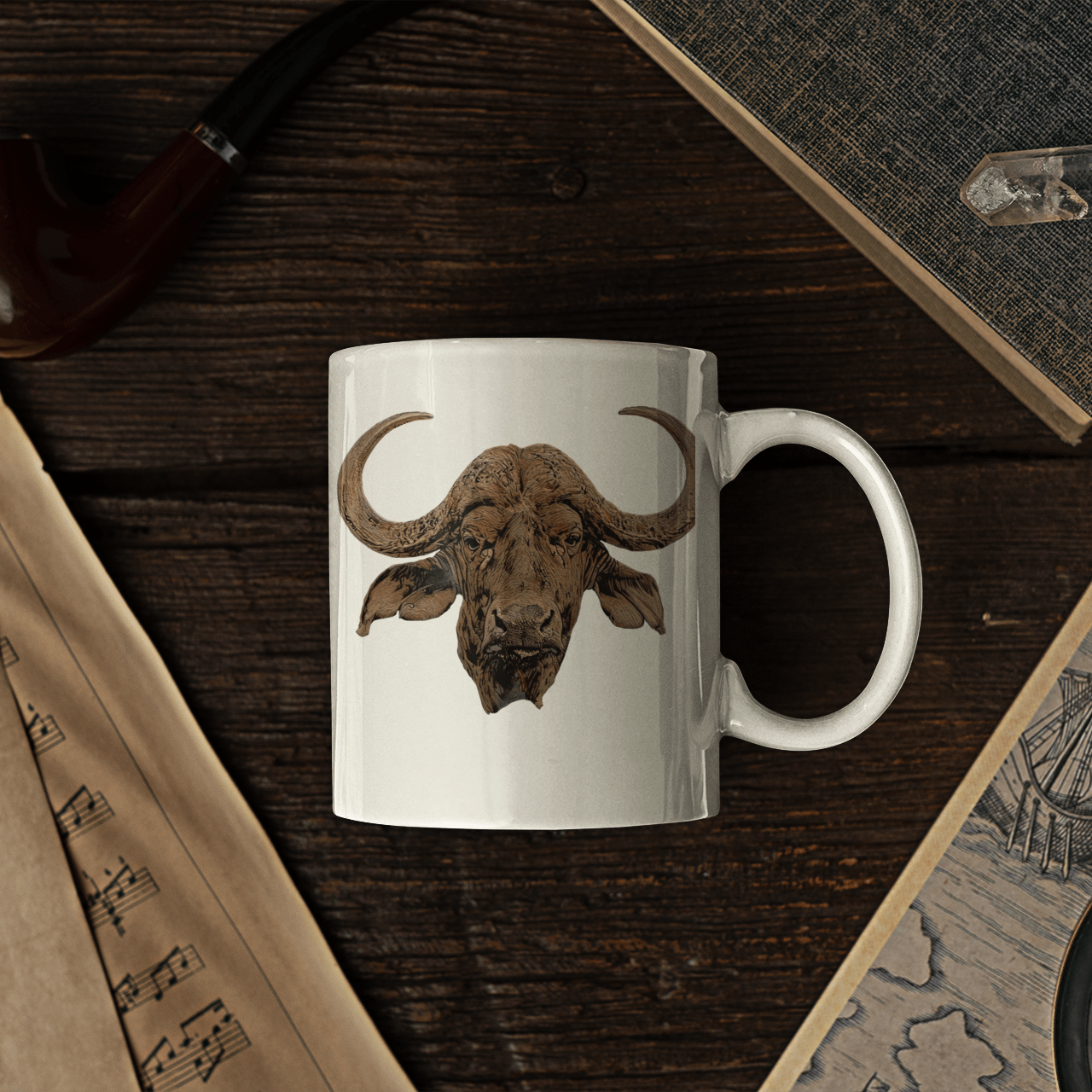 Colour Buffalo White Ceramic 11oz Mug - HD Printing