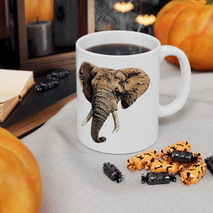 Colour Elephant White Ceramic 11oz Mug - HD Printing