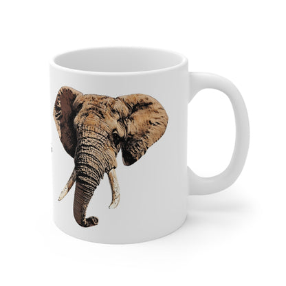 Colour Elephant White Ceramic 11oz Mug - HD Printing