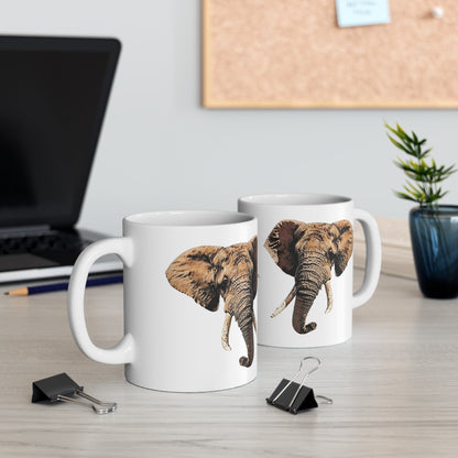 Colour Elephant White Ceramic 11oz Mug - HD Printing