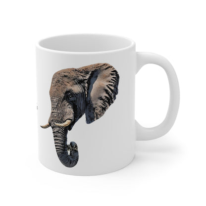 Colour Elephant White Ceramic 11oz Mug II - HD Printing