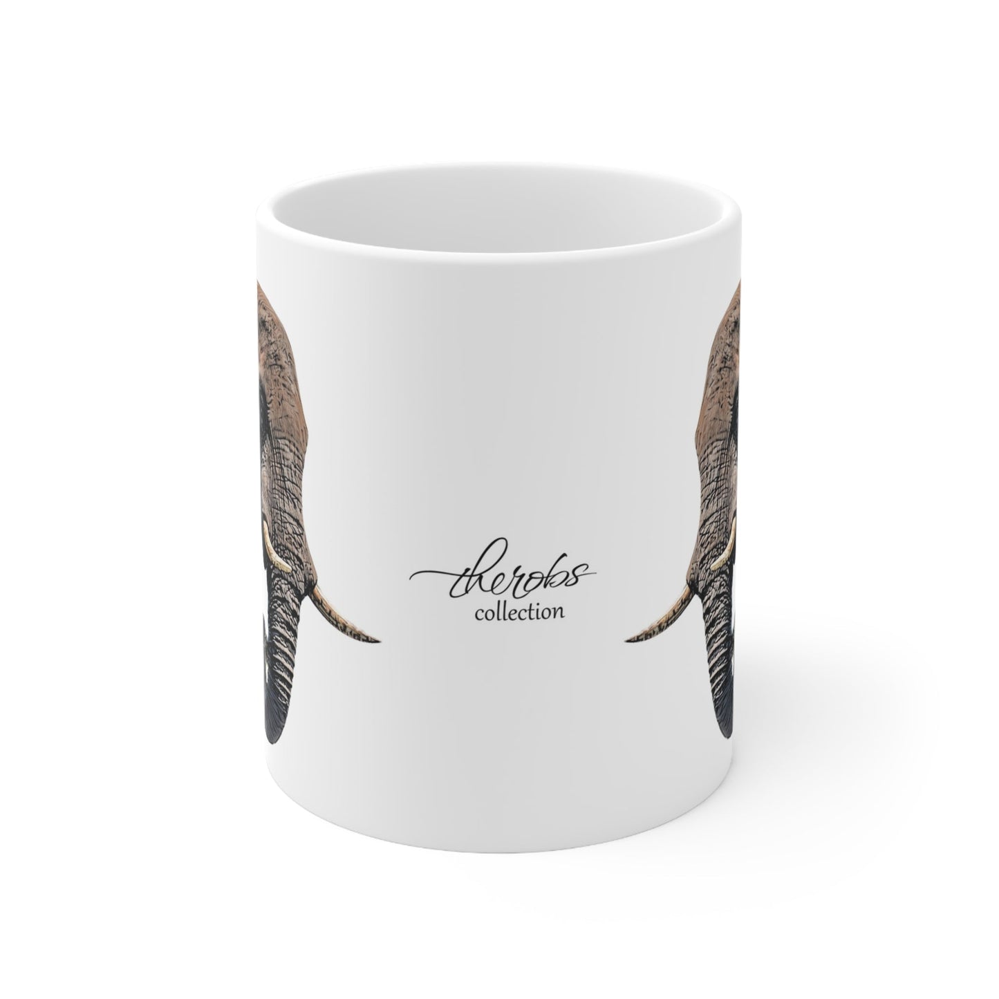 Colour Elephant White Ceramic 11oz Mug II - HD Printing