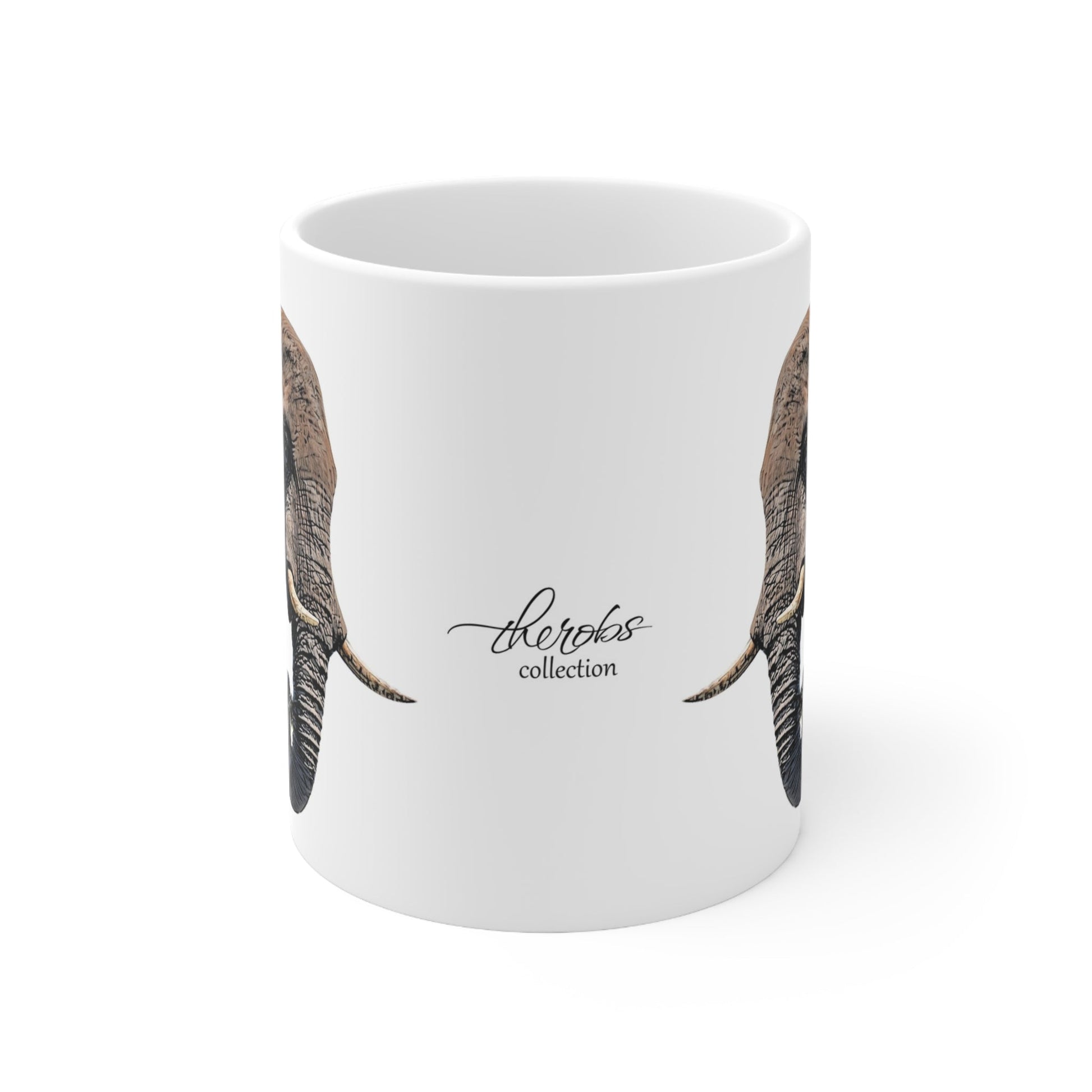 Colour Elephant White Ceramic 11oz Mug II - HD Printing
