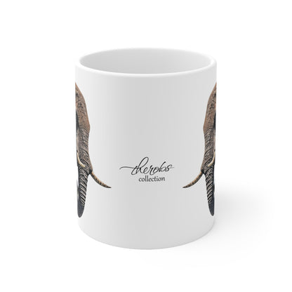 Colour Elephant White Ceramic 11oz Mug II - HD Printing