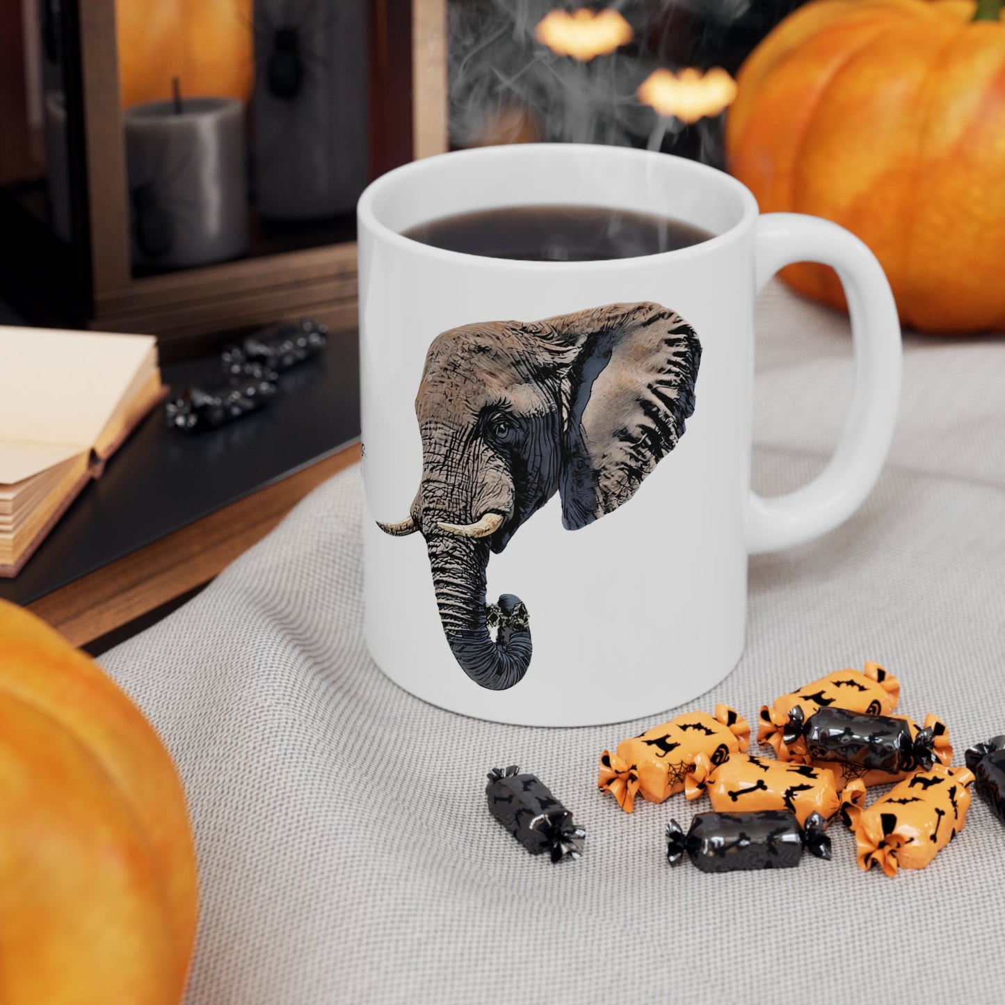 Colour Elephant White Ceramic 11oz Mug II - HD Printing