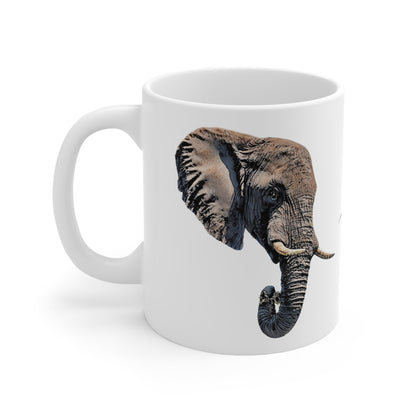 Colour Elephant White Ceramic 11oz Mug II - HD Printing