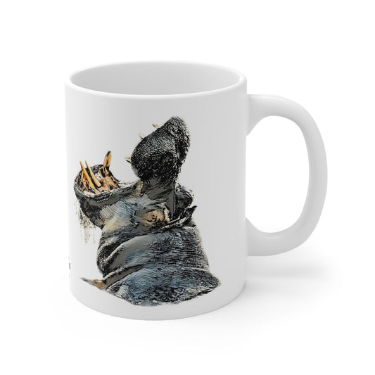 Colour Hippo White Ceramic 11oz Mug - HD Printing