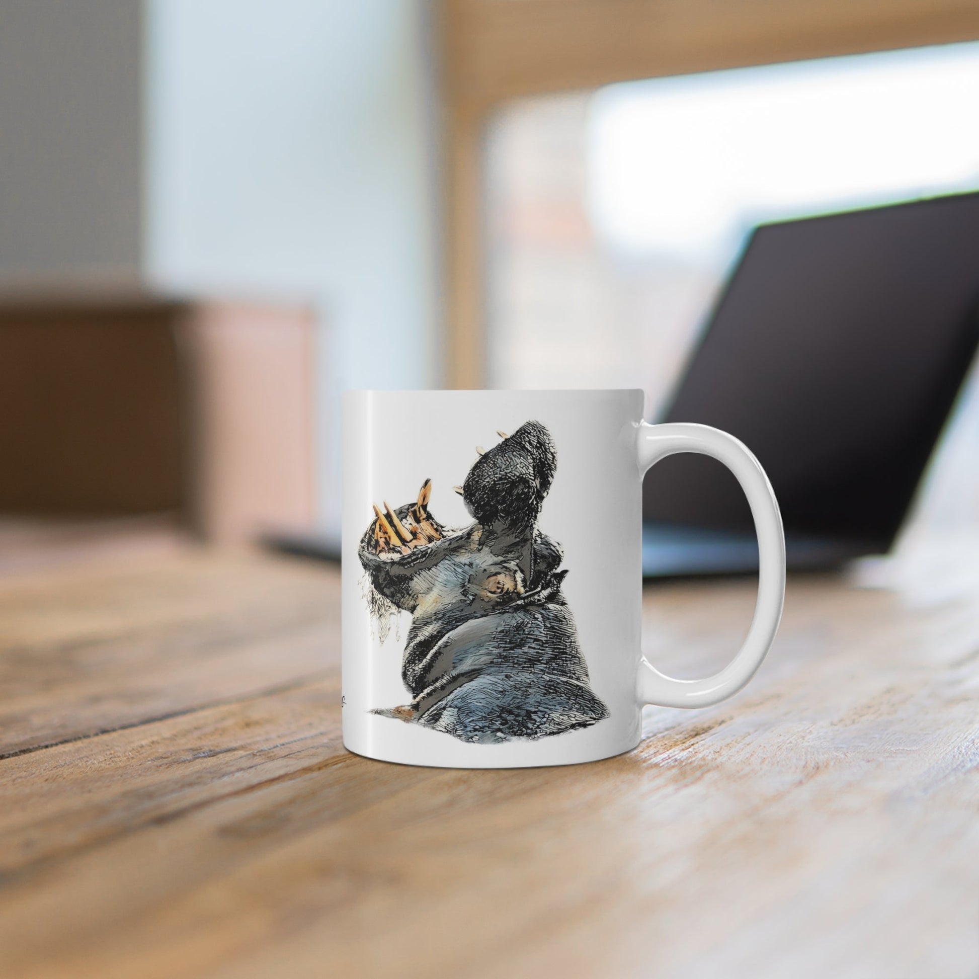 Colour Hippo White Ceramic 11oz Mug - HD Printing