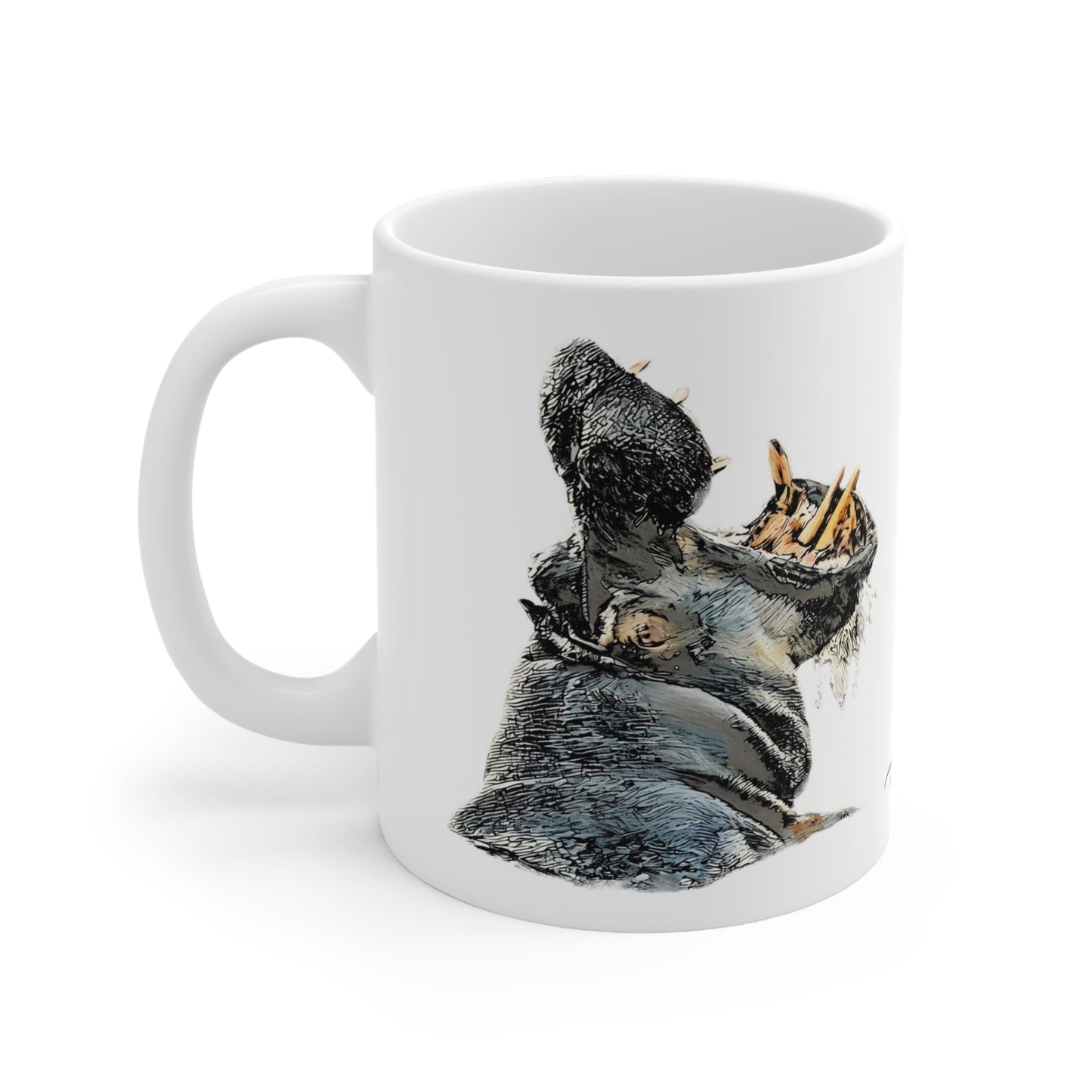 Colour Hippo White Ceramic 11oz Mug - HD Printing