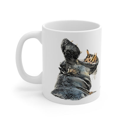 Colour Hippo White Ceramic 11oz Mug - HD Printing