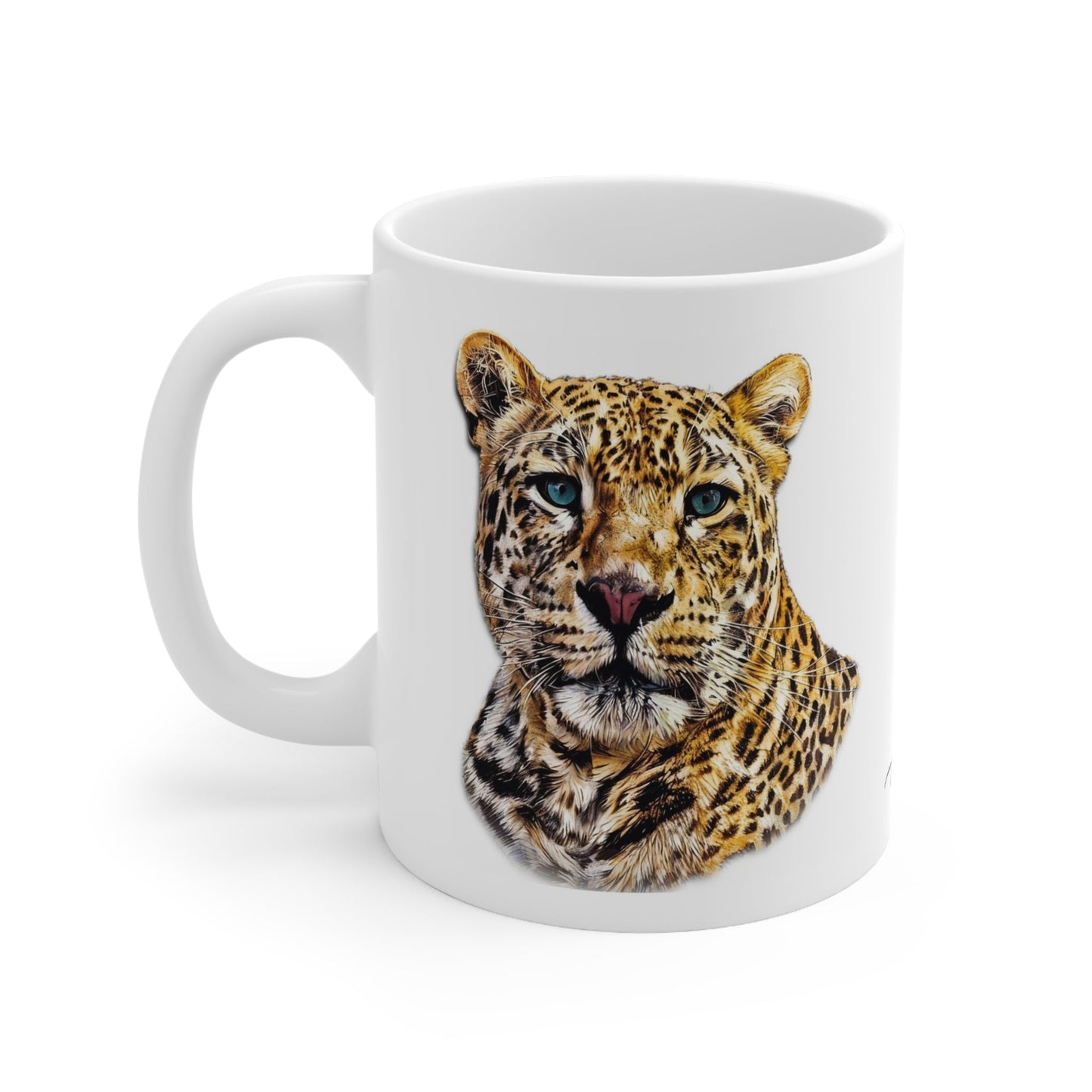 Colour Leopard White Ceramic 11oz Mug II - HD Printing