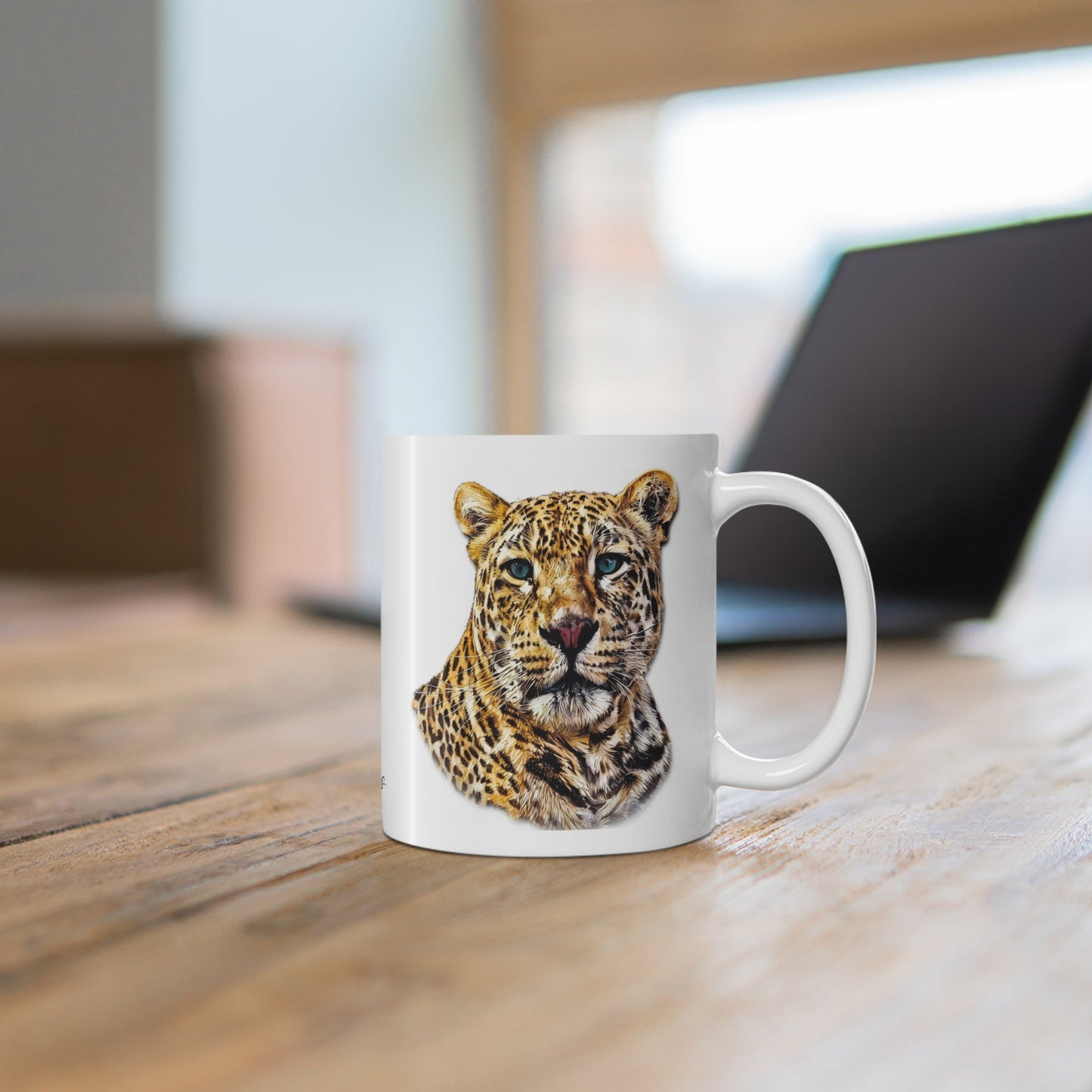 Colour Leopard White Ceramic 11oz Mug II - HD Printing