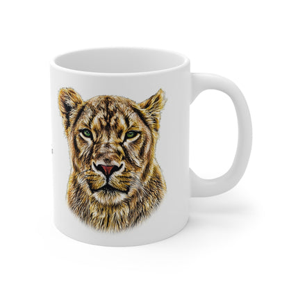Colour Lioness White Ceramic 11oz Mug - HD Printing