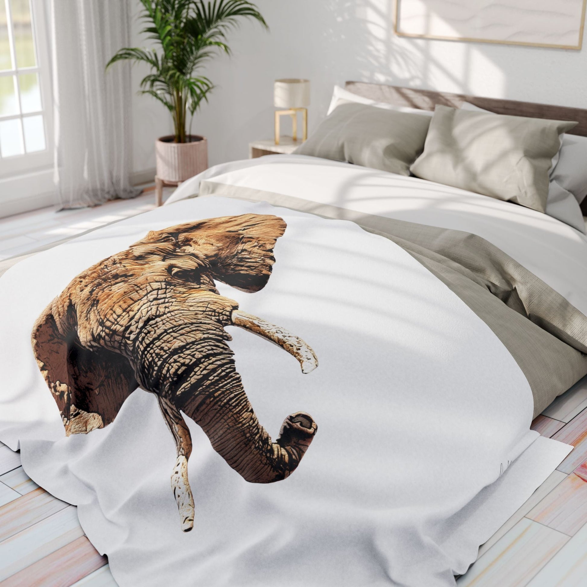 Elephant Cosy Arctic Fleece Blanket - HD Printing