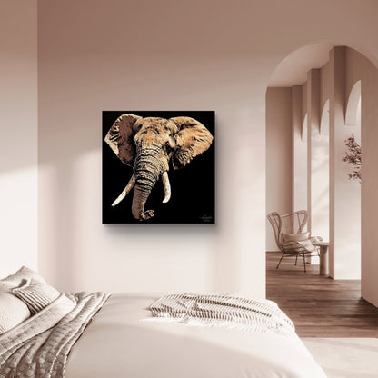 Elephant Fine Art Giclée Matte Black Poster - HD Printing