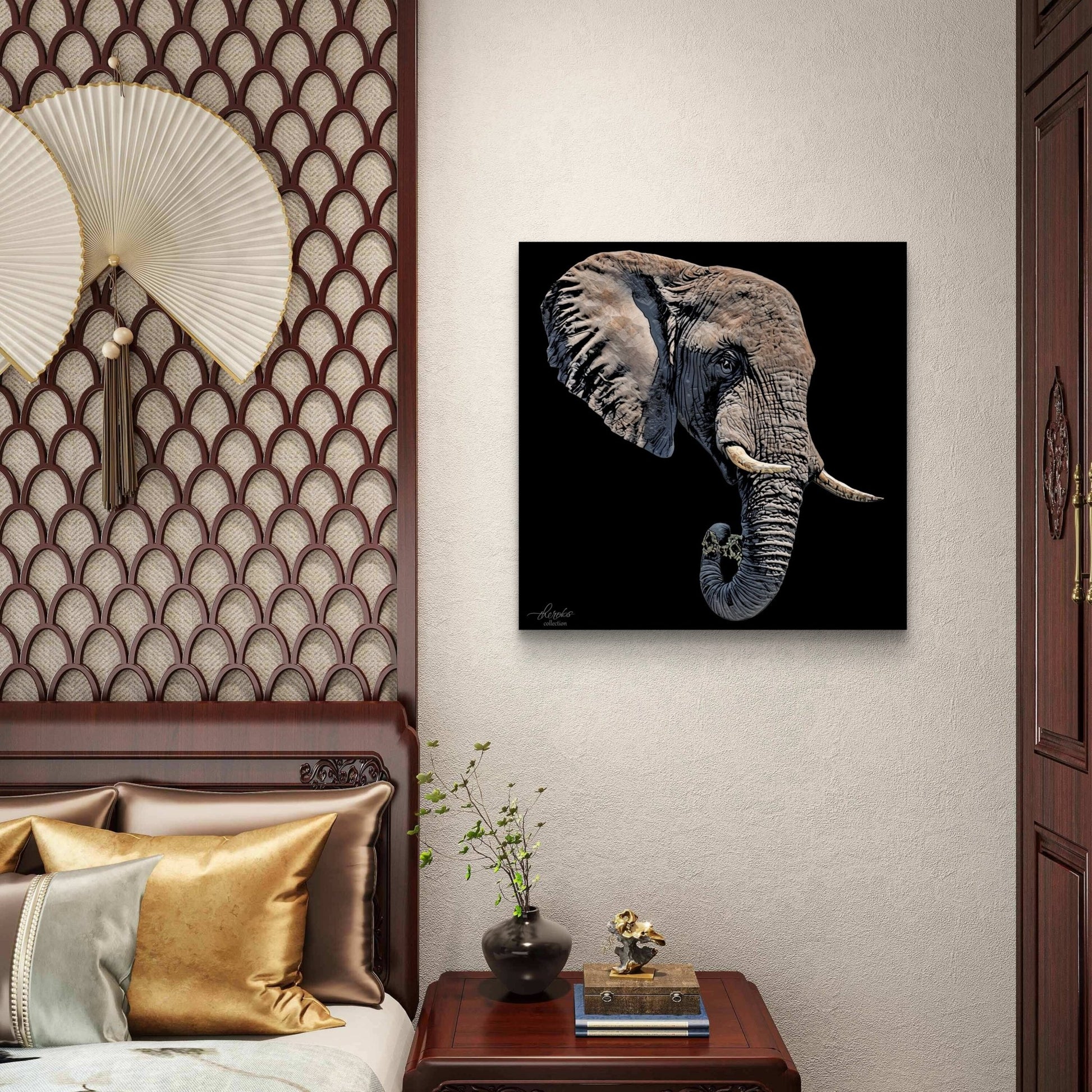Elephant Fine Art Giclée Matte Black Poster II - HD Printing