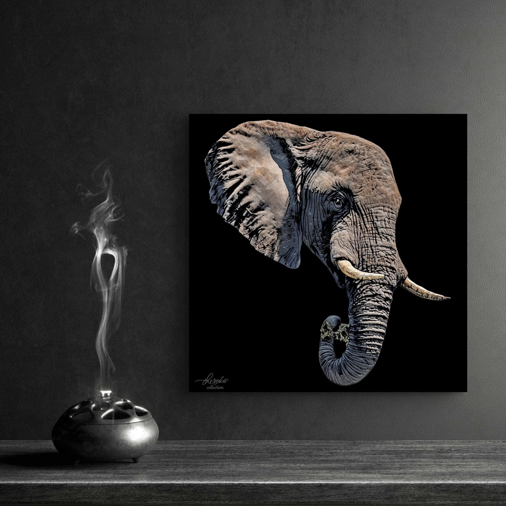 Elephant Fine Art Giclée Matte Black Poster II - HD Printing