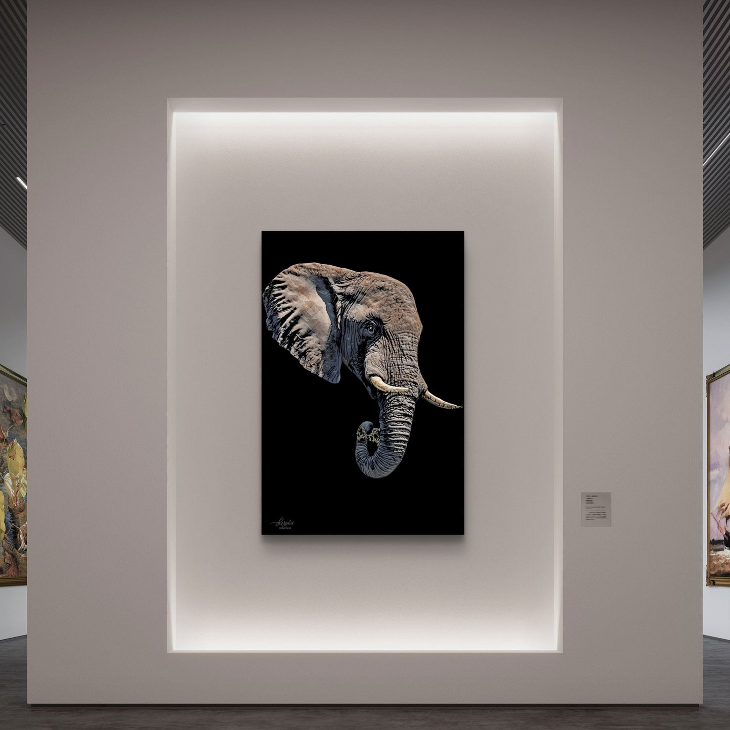 Elephant Fine Art Giclée Matte Black Poster II - HD Printing