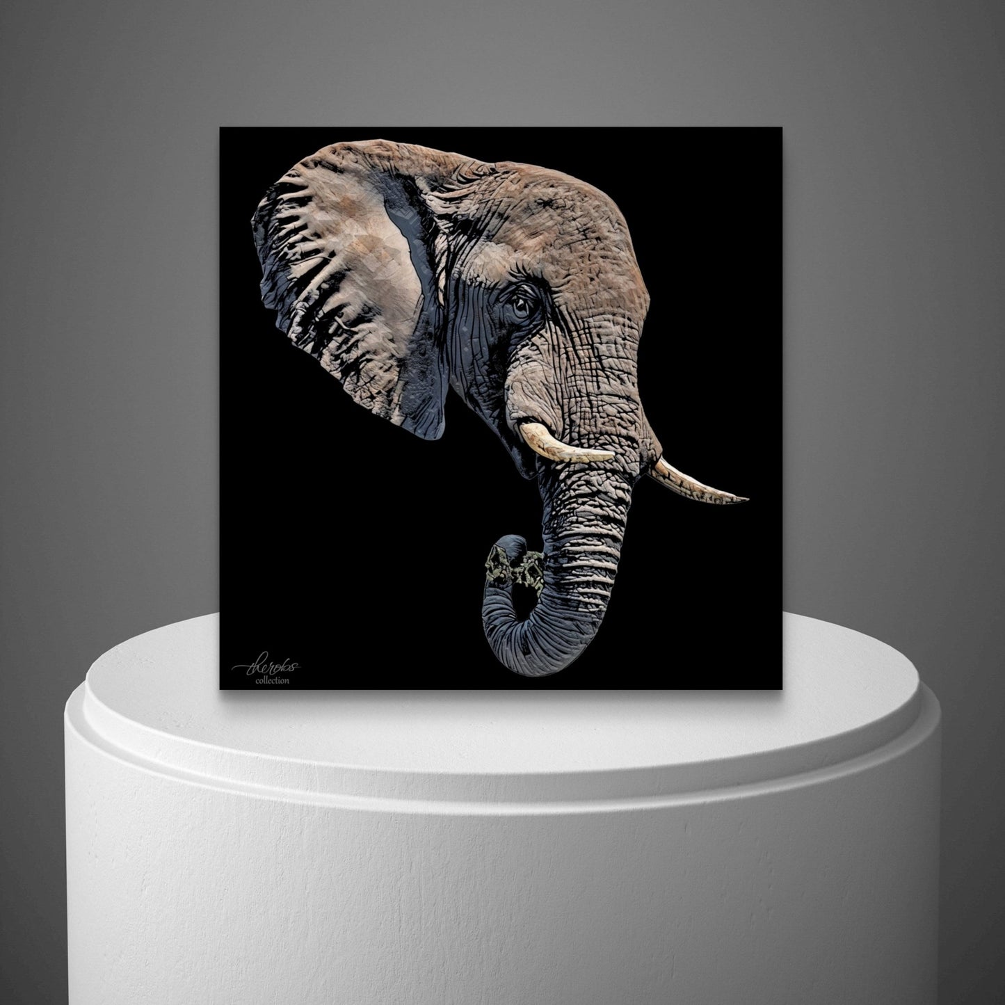 Elephant Fine Art Giclée Matte Black Poster II - HD Printing