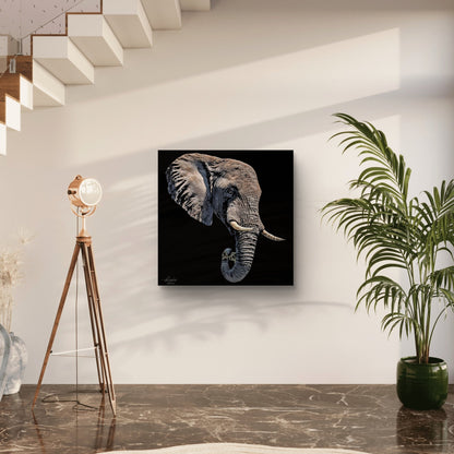 Elephant Fine Art Giclée Matte Black Poster II - HD Printing