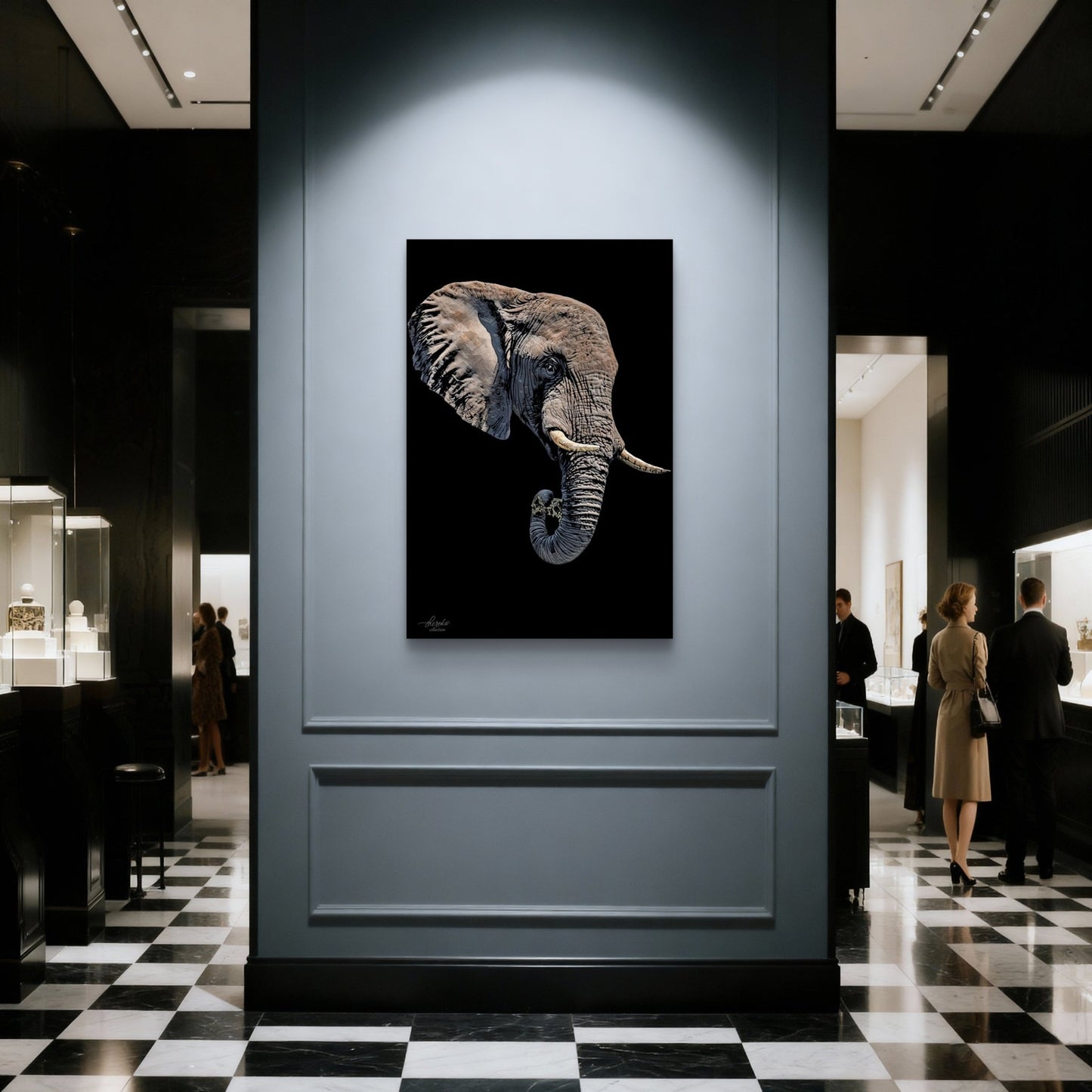 Elephant Fine Art Giclée Matte Black Poster II - HD Printing