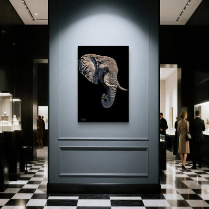 Elephant Fine Art Giclée Matte Black Poster II - HD Printing