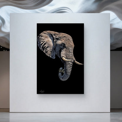 Elephant Fine Art Giclée Matte Black Poster II - HD Printing