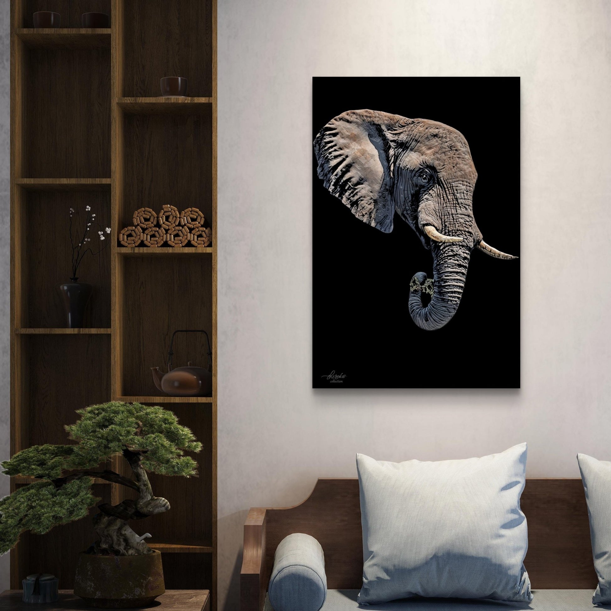 Elephant Fine Art Giclée Matte Black Poster II - HD Printing