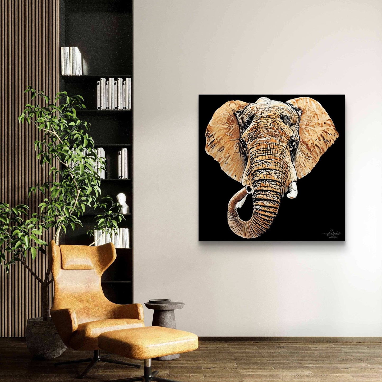 Elephant Fine Art Giclée Matte Black Poster III - HD Printing
