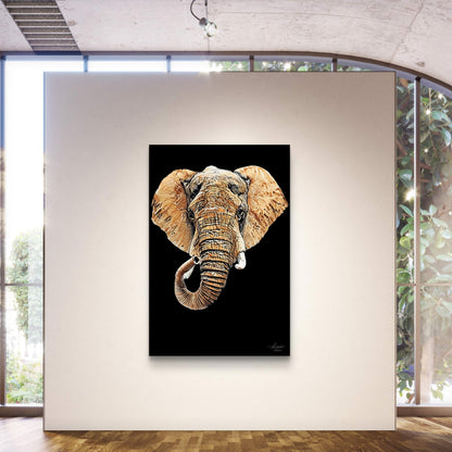 Elephant Fine Art Giclée Matte Black Poster III - HD Printing