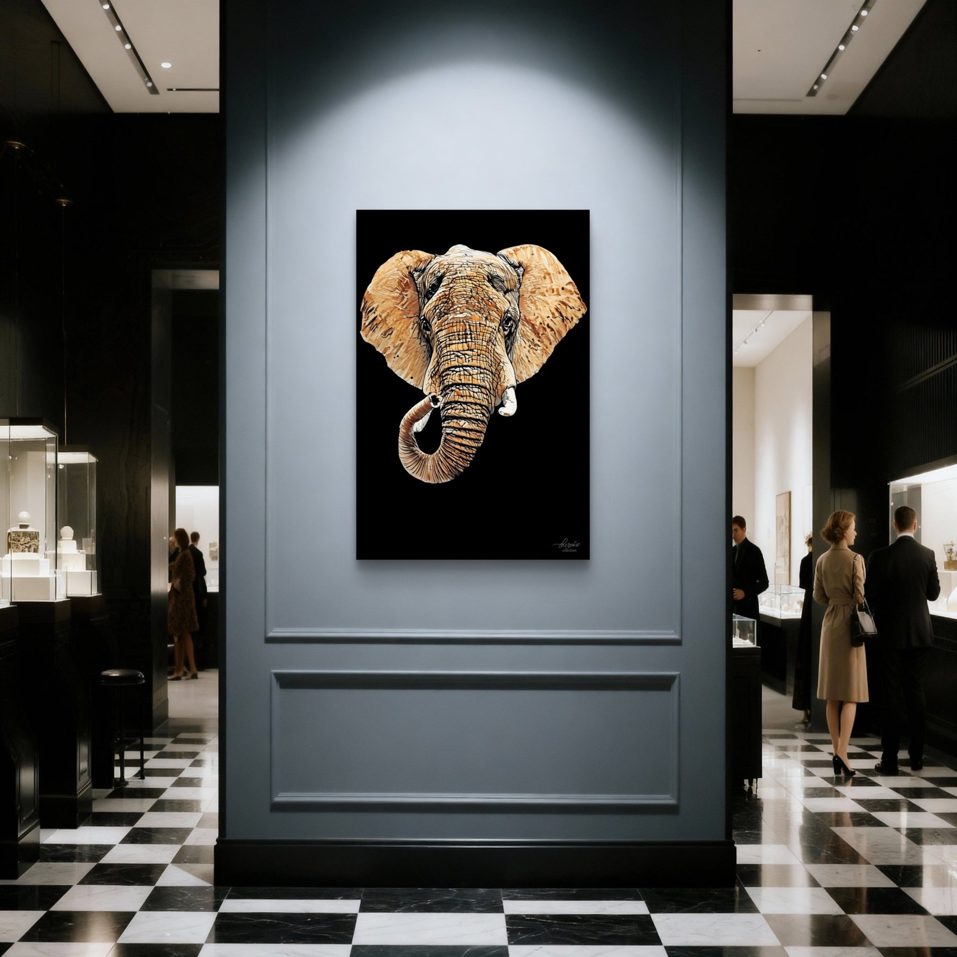 Elephant Fine Art Giclée Matte Black Poster III - HD Printing