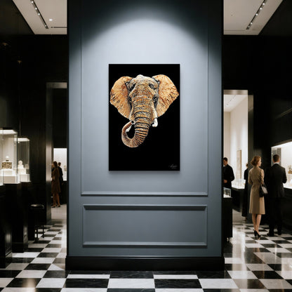 Elephant Fine Art Giclée Matte Black Poster III - HD Printing