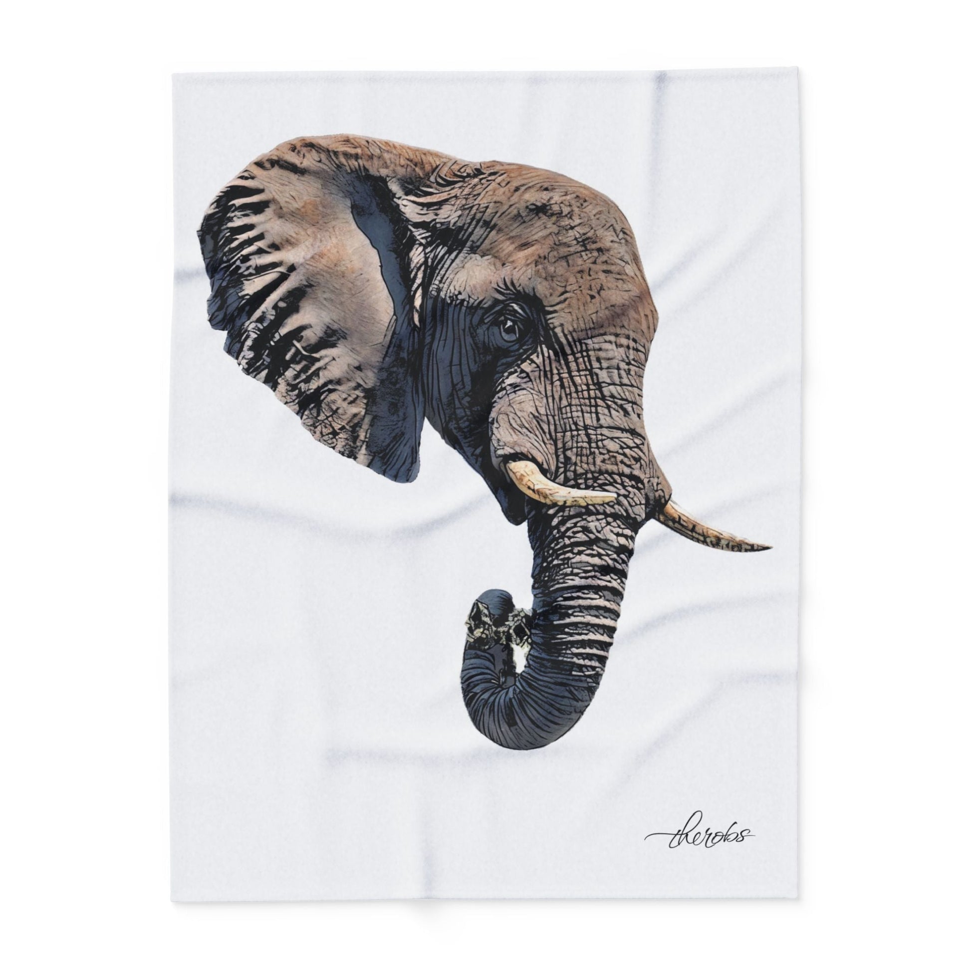 Elephant Fleece Blanket 2 - HD Printing