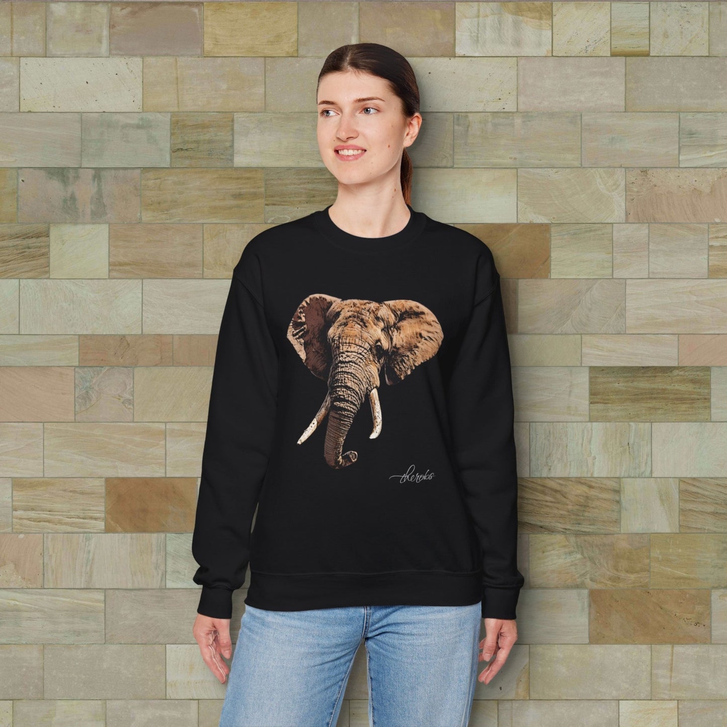 Elephant Heavy Unisex Sweatshirt - HD Printing