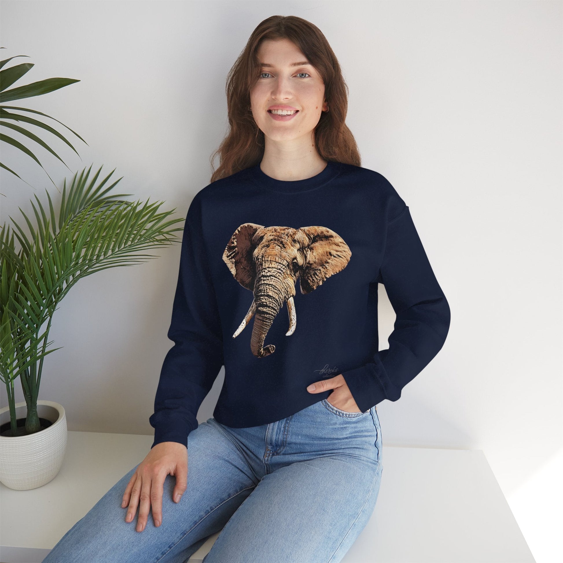 Elephant Heavy Unisex Sweatshirt - HD Printing