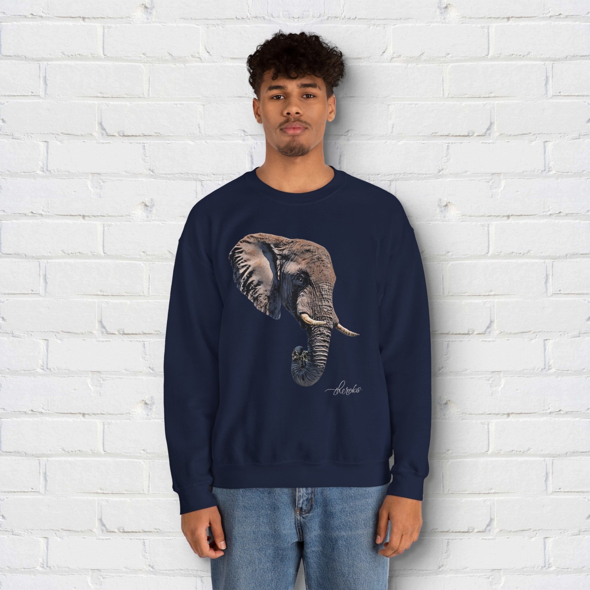 Elephant Heavy Unisex Sweatshirt II - HD Printing
